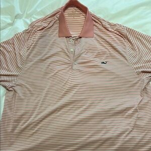 Vineyard Vines Men's Pink Striped Polo Shirt